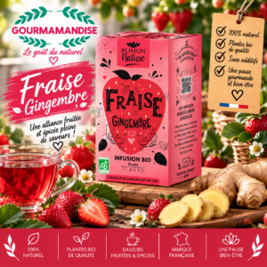 Fraise - Gingembre BIO boîte de 16 sachets Infusion