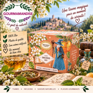 Coffret Métal Tisanes Druides BIO boîte de 20 sachets