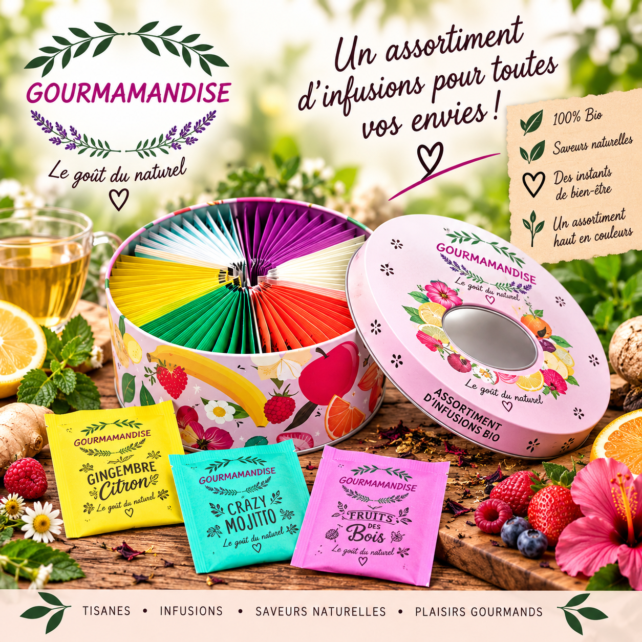 COFFRET INFUSIONS ROND MULTISAVEURS