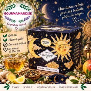 Coffret Métal Tisanes Nostradamus BIO boîte de 20 sachets