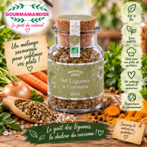 Sel aux légumes et Curcuma BIO - 110g