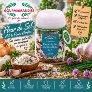 Fleur de Sel Ail et Fines Herbes Bio 70g