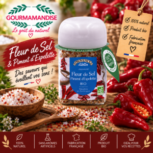 Fleur de Sel au Piment d'Espelette AOP Bio 70g