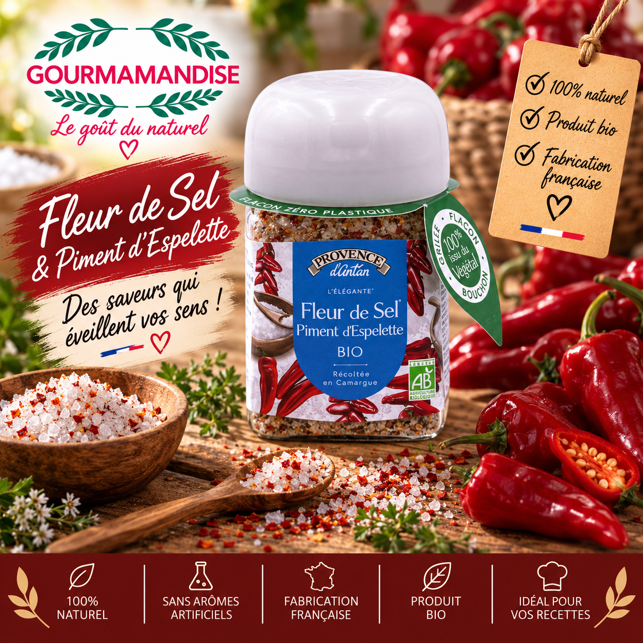 FLEUR DE SEL PIMENT D'ESPELETTE
