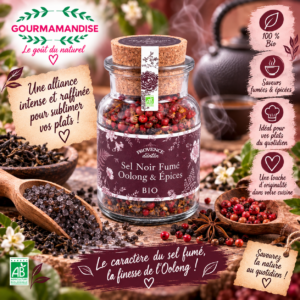 Sel Noir Fumé, Oolong & Épices Bio 60g