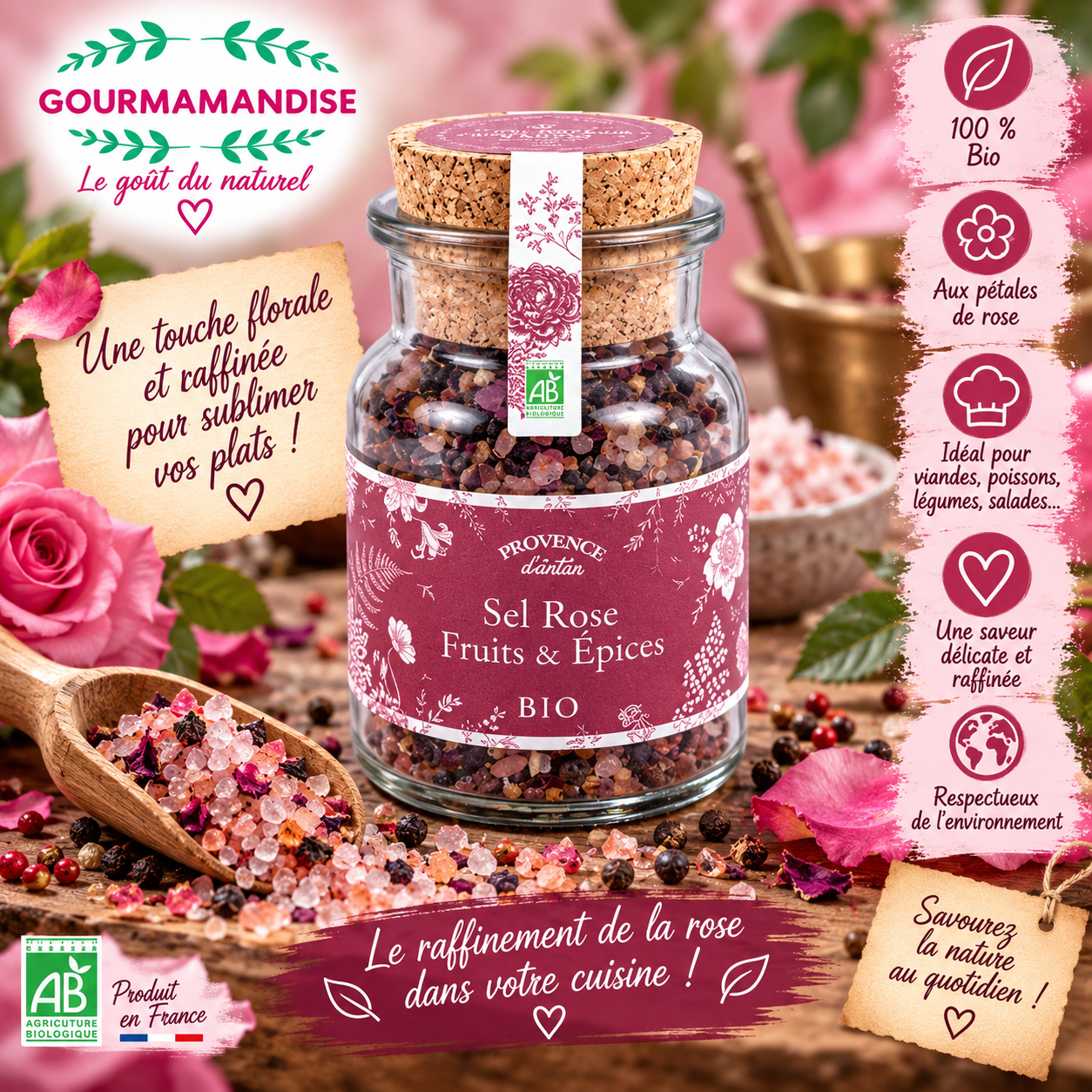 SEL ROSE FRUIT ET EPICES